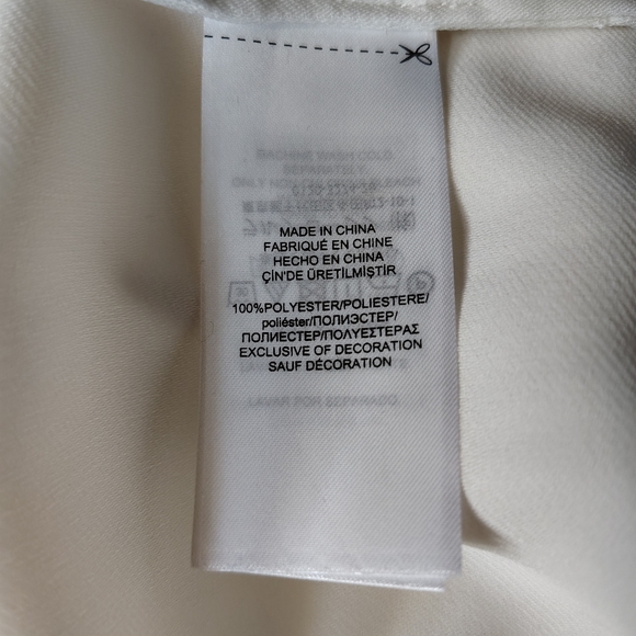 NWT Ralph Lauren Longsleeve Tie Neck Cream Blouse 18W - Picture 12 of 12
